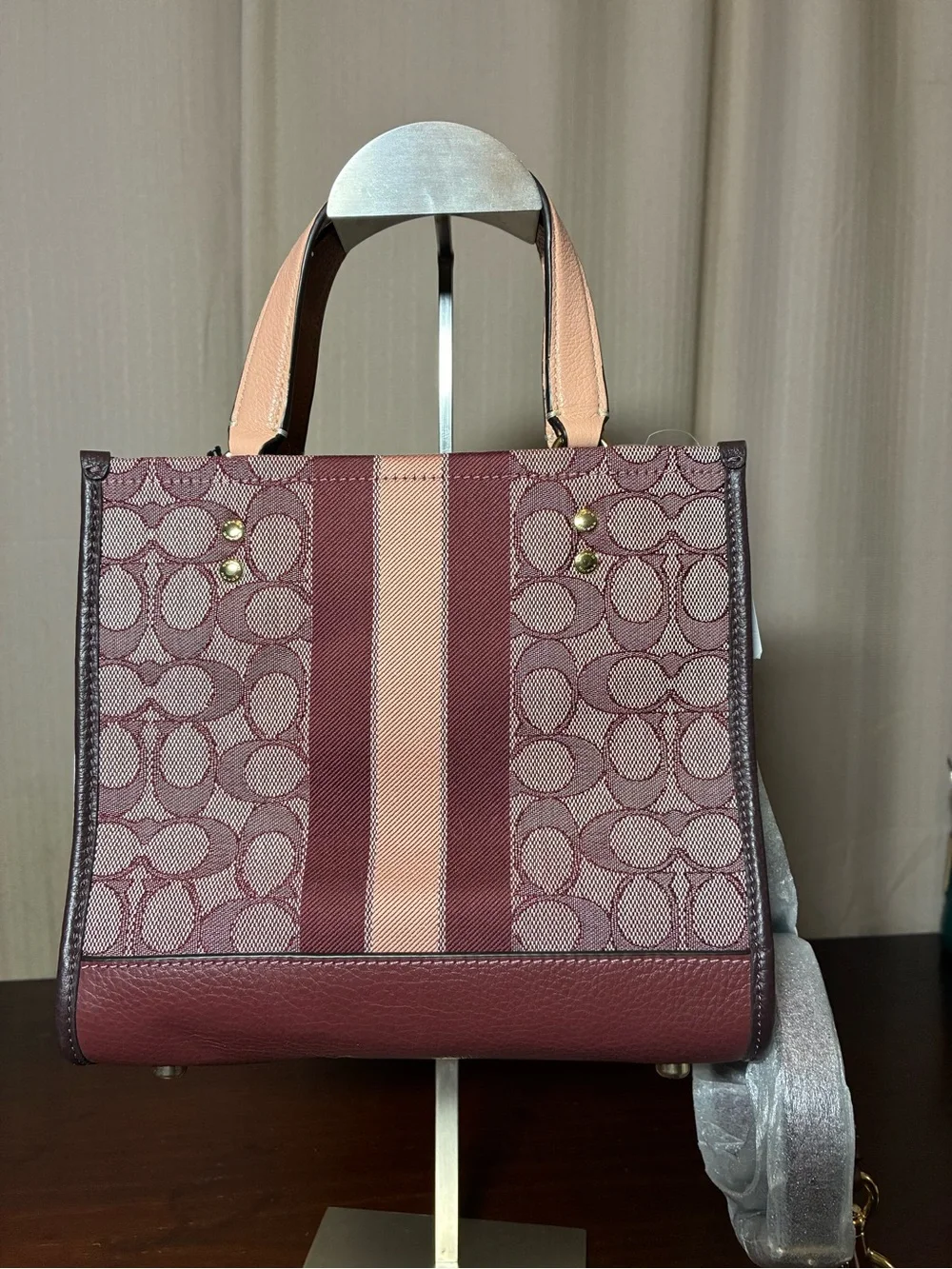 Coach burgundy pink